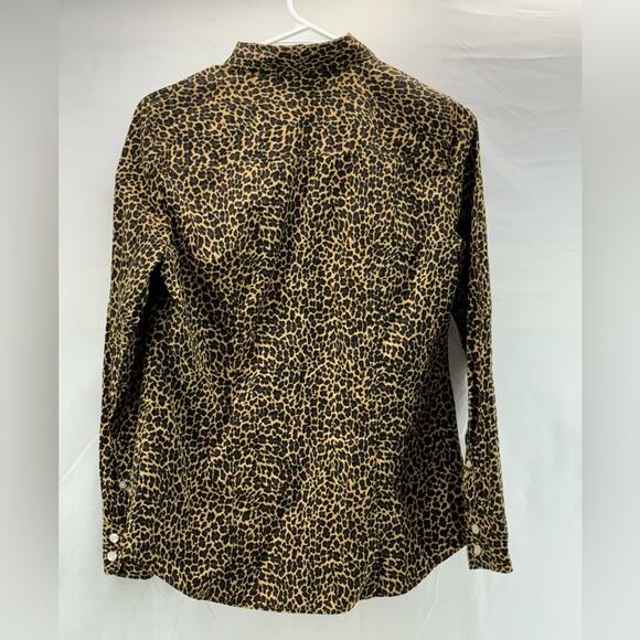J.Crew small button-down soft with some stretch leopard print shirt ￼ - Picture 4 of 5